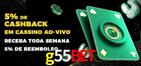 Promoções do cassino ao Vivo g55bet
